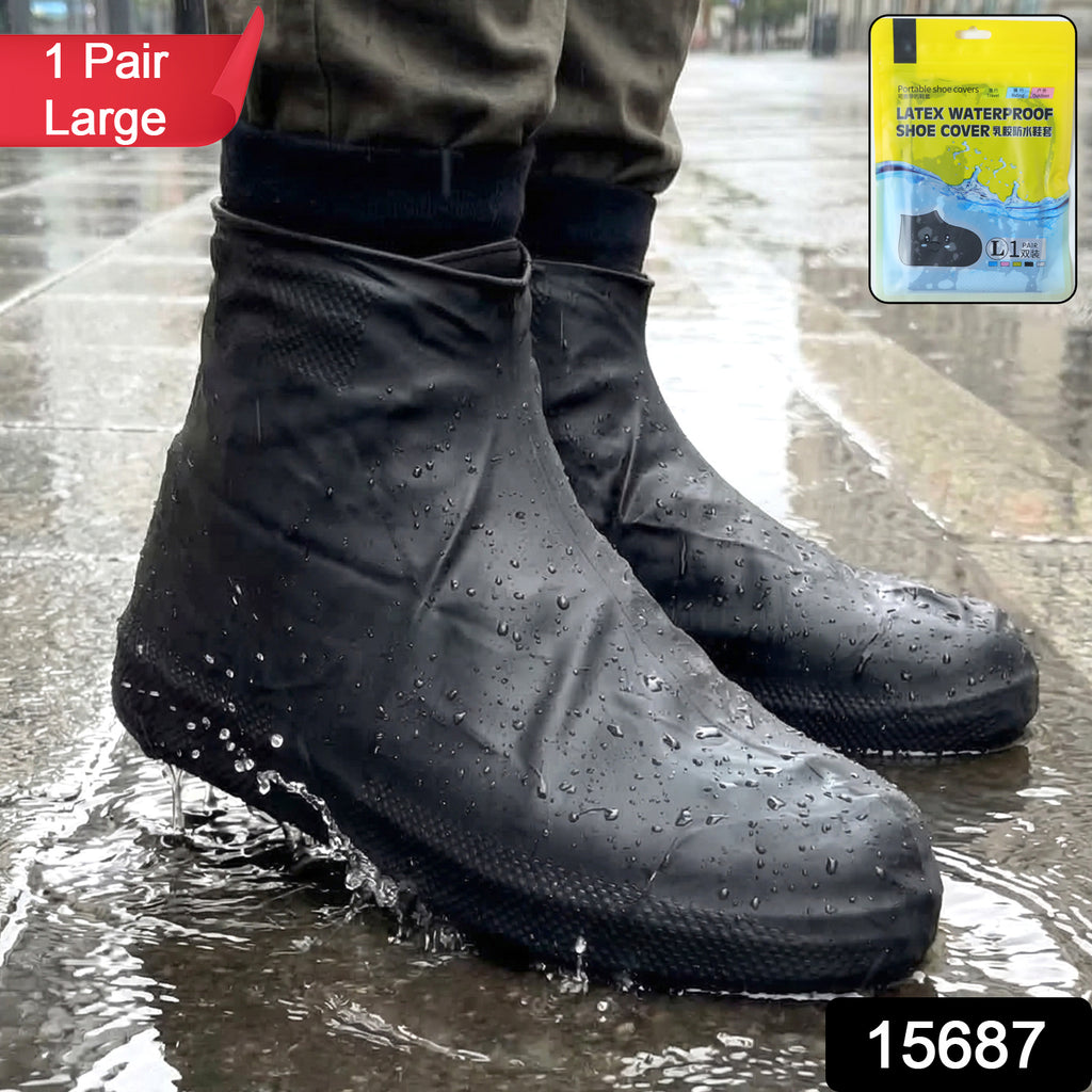 Waterproof Silicone Shoe Cover (1 Pair Large)