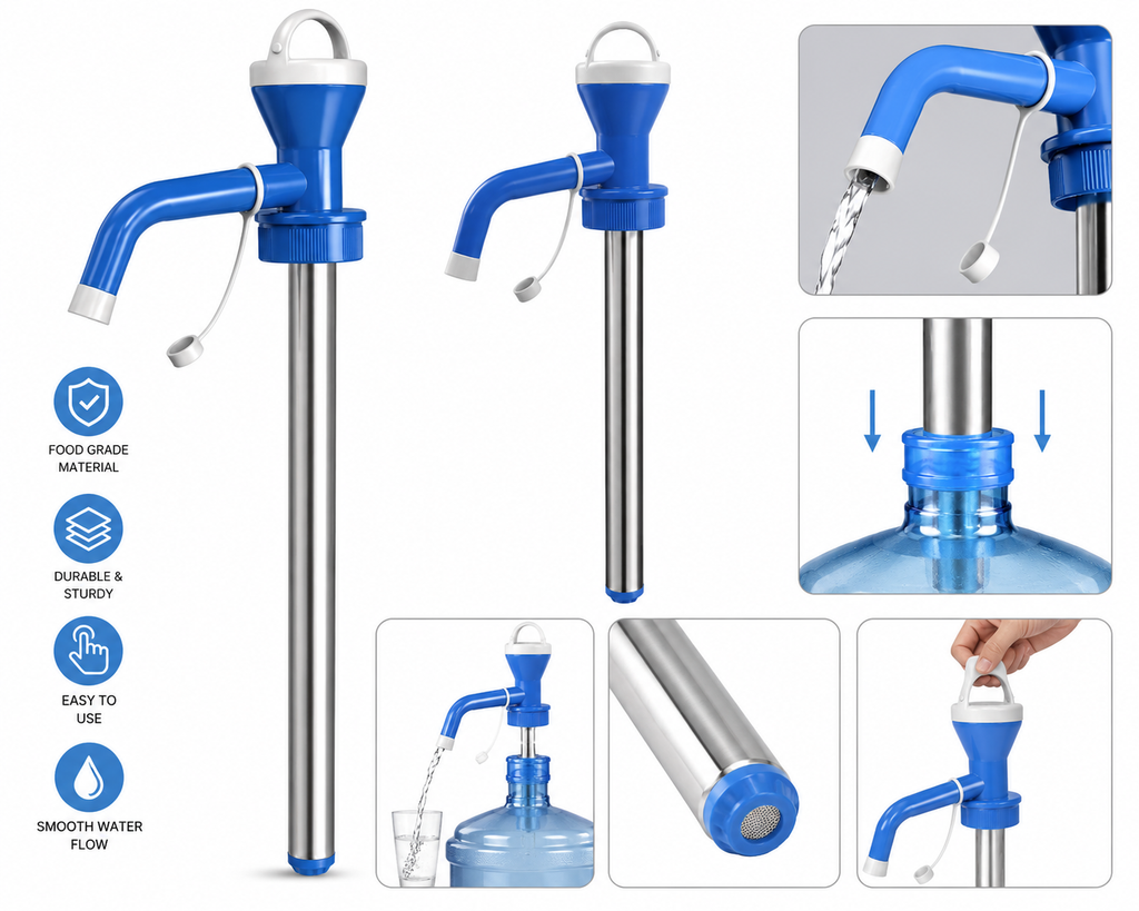 Stainless Steel Manual Hand Oil Pump for Kitchen Oil Containers