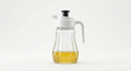 Glass Oil Bottle Dispenser with Auto Open-Close Lid — Oil & Vinegar Container 630ml