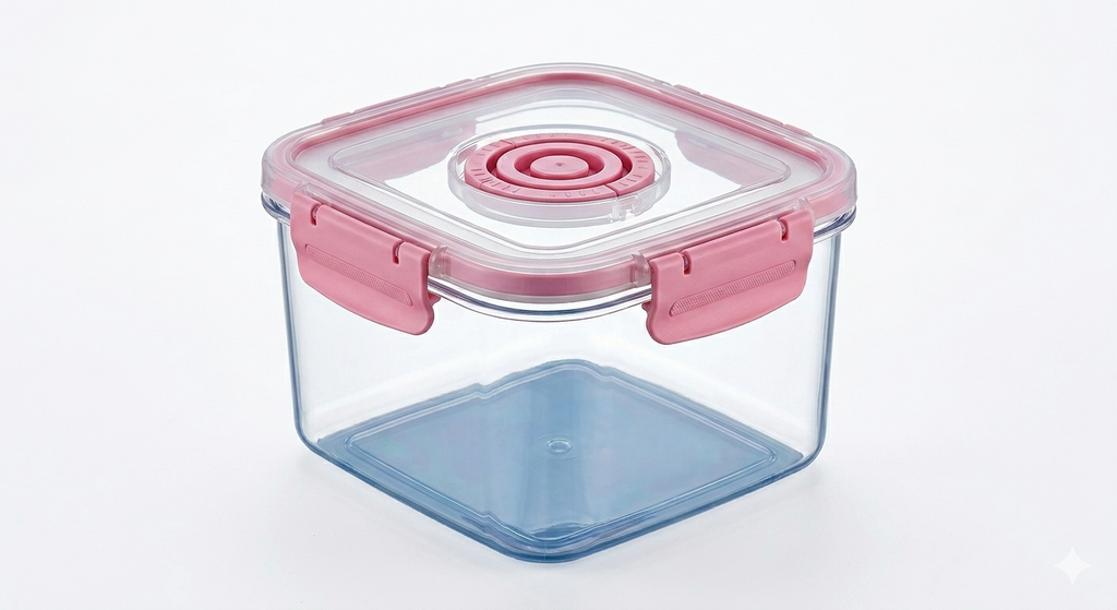 Airtight Transparent Food Storage Container with Lid — Refrigerator Safe BPA-Free 1400ml
